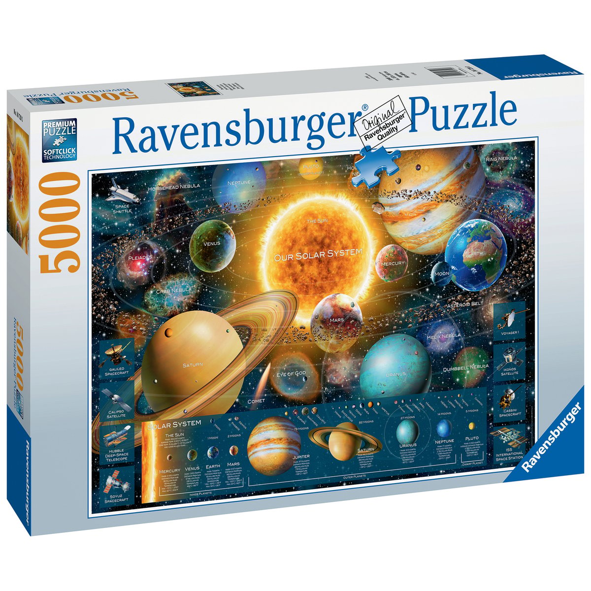 Puzzle 5000 pièces - Système solaire couleur unique, RAVENSBURGER