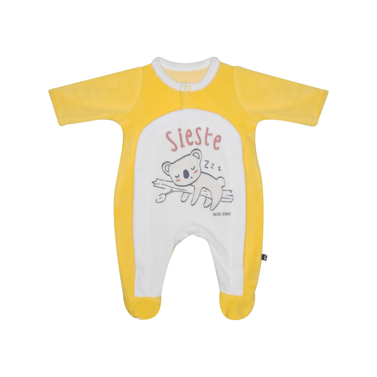 Set naissance gabor maille ouverture devant naissance jaune, SUCRE D'ORGE