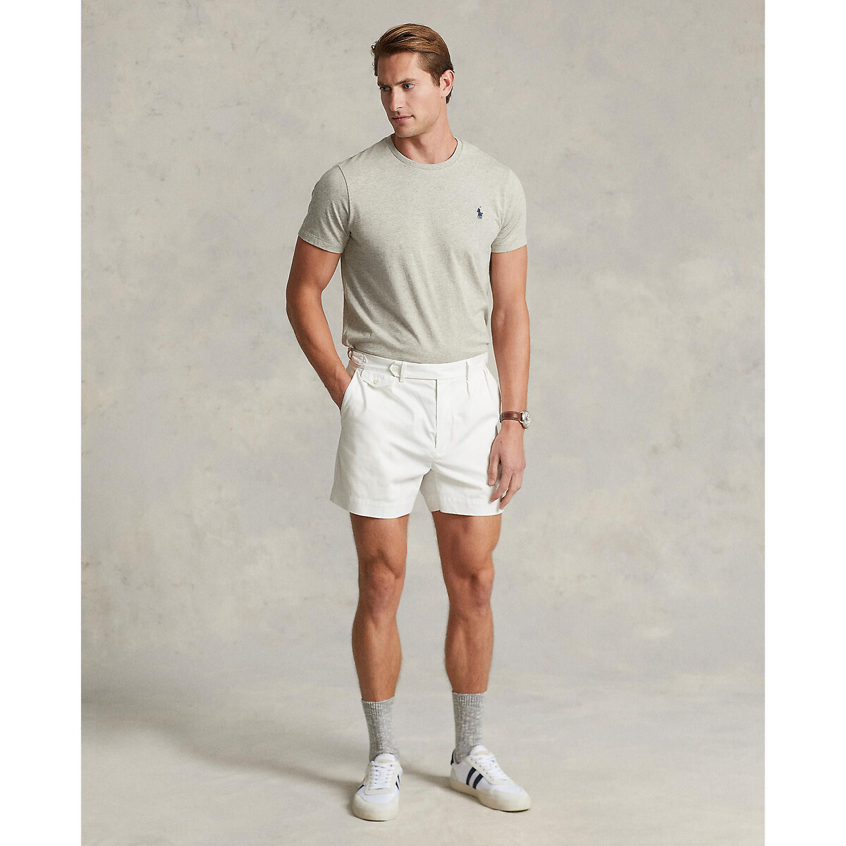 Fitted Jersey Crew Neck T-Shirt grey, POLO RALPH LAUREN