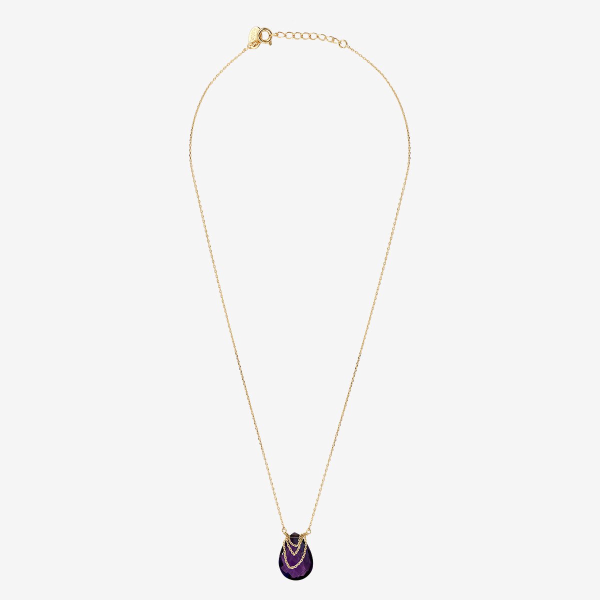 Collier doré améthyste - solange améthyste violet, CAROLINE NAJMAN