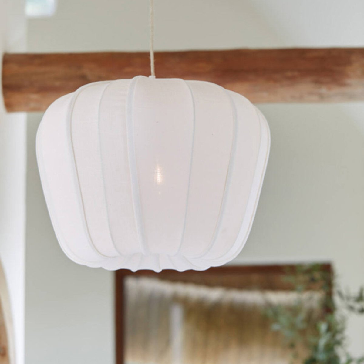 Suspension tissu blanc Diam 60 Zubedo blanc, MILLUMINE