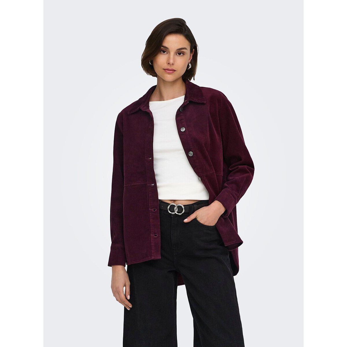 Camicia in velluto bordeaux , JDY