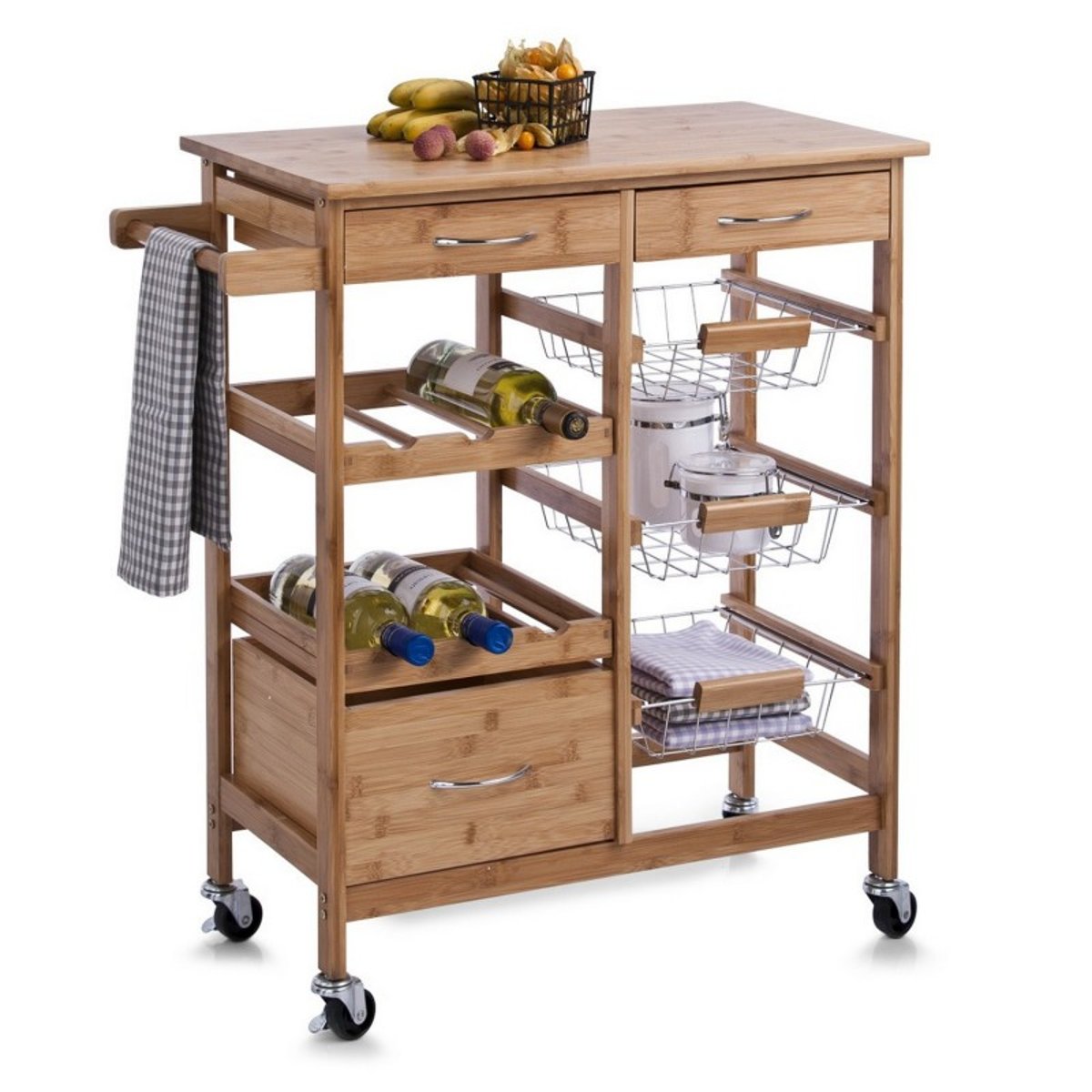 Meuble cuisine desserte bois bois clair, ZELLER PRESENT