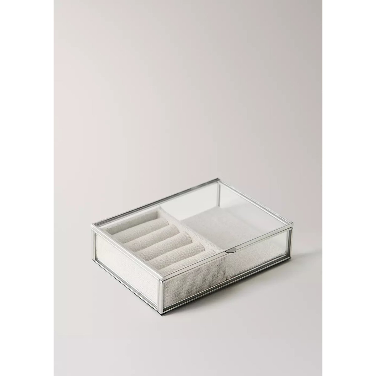 Petite boîte à bijoux en verre écru, MANGO HOME