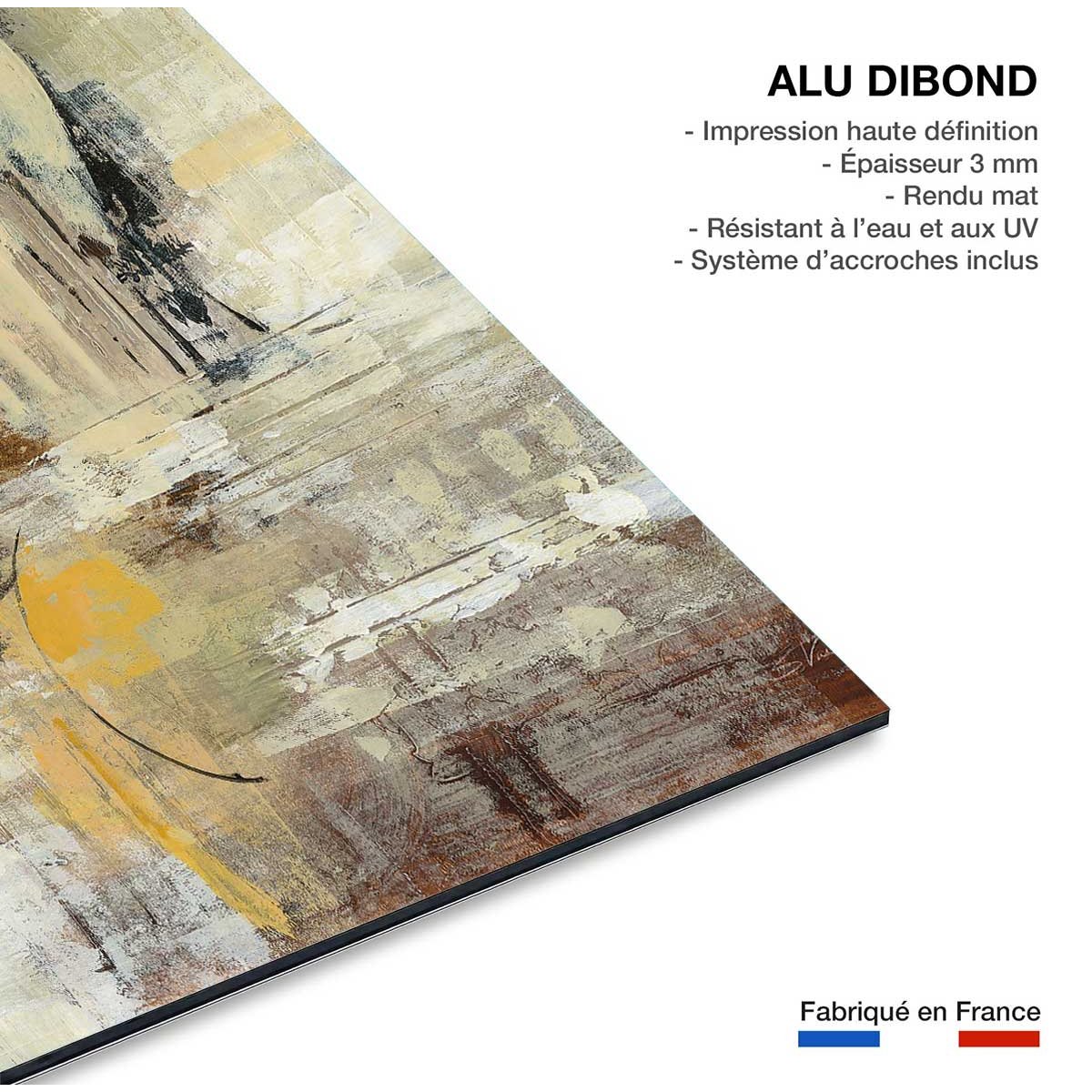 Tableau Lueur couleur crème tableau alu dibond, HEXOA