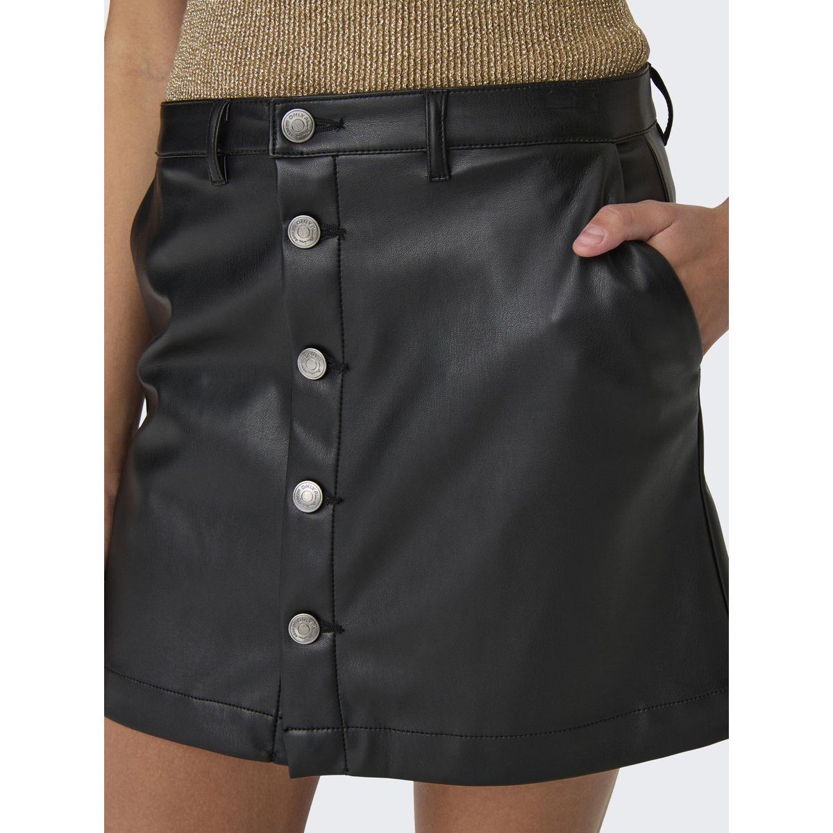 Jupe En Cuir black, ONLY