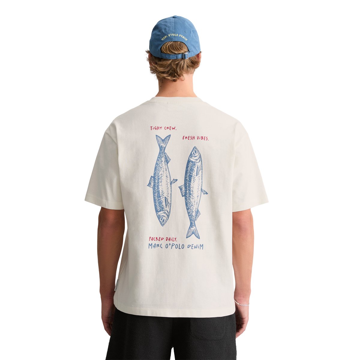 T-shirt  Crayfish Capsule avec impression dans le dos blanc, MARC O’POLO DENIM