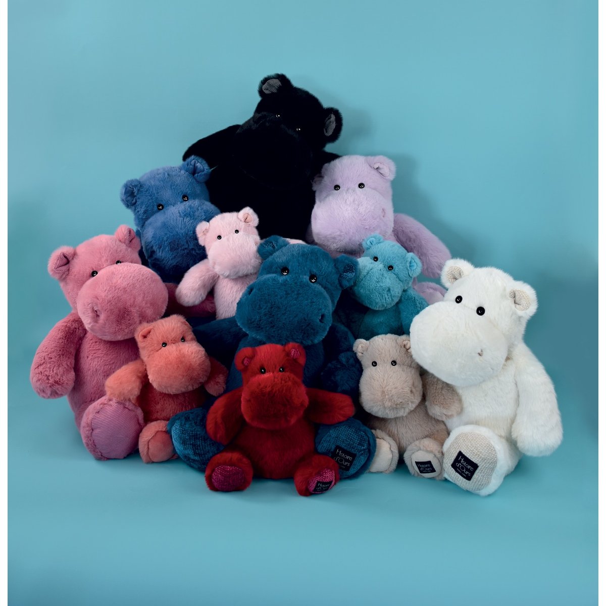 Peluche Hippo HIP CHIC 25 cm beige, HISTOIRE D'OURS