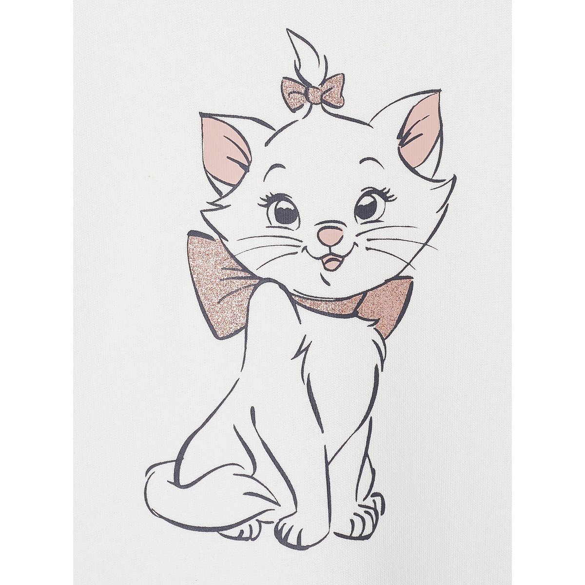 Robe bi-matière Disney Marie les Aristochats gardenia/rose poudré, VERTBAUDET