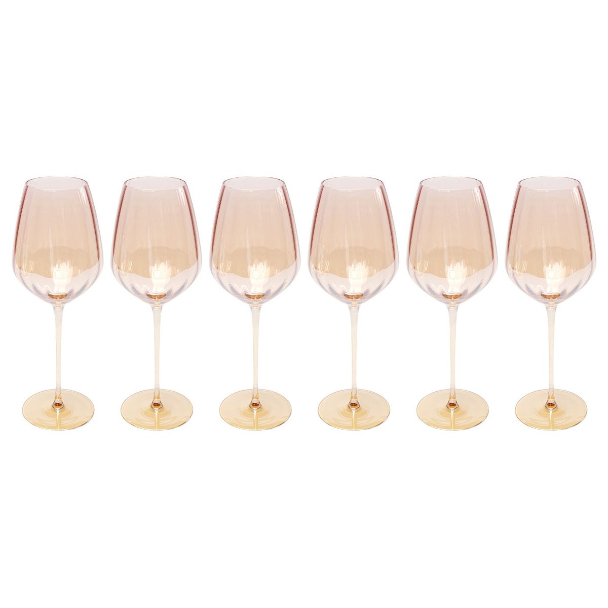 Lot de 6 verres à vin blanc, MOCCA marron, KARE DESIGN