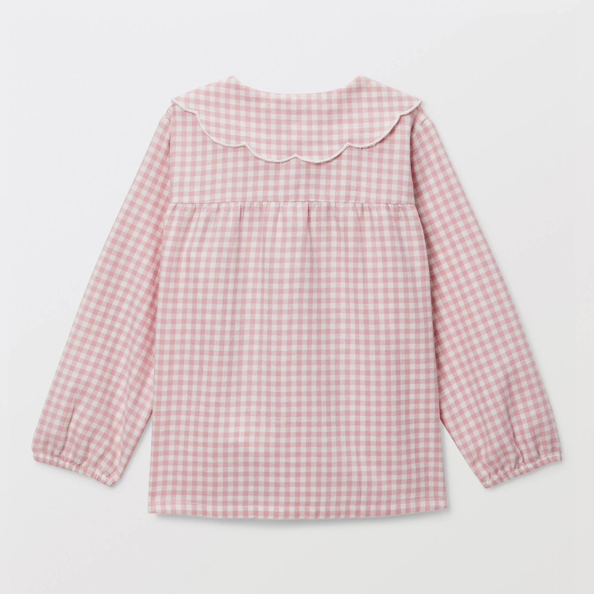 Blouse à col à carreaux en coton BIO GOTS lotus, BOUT'CHOU