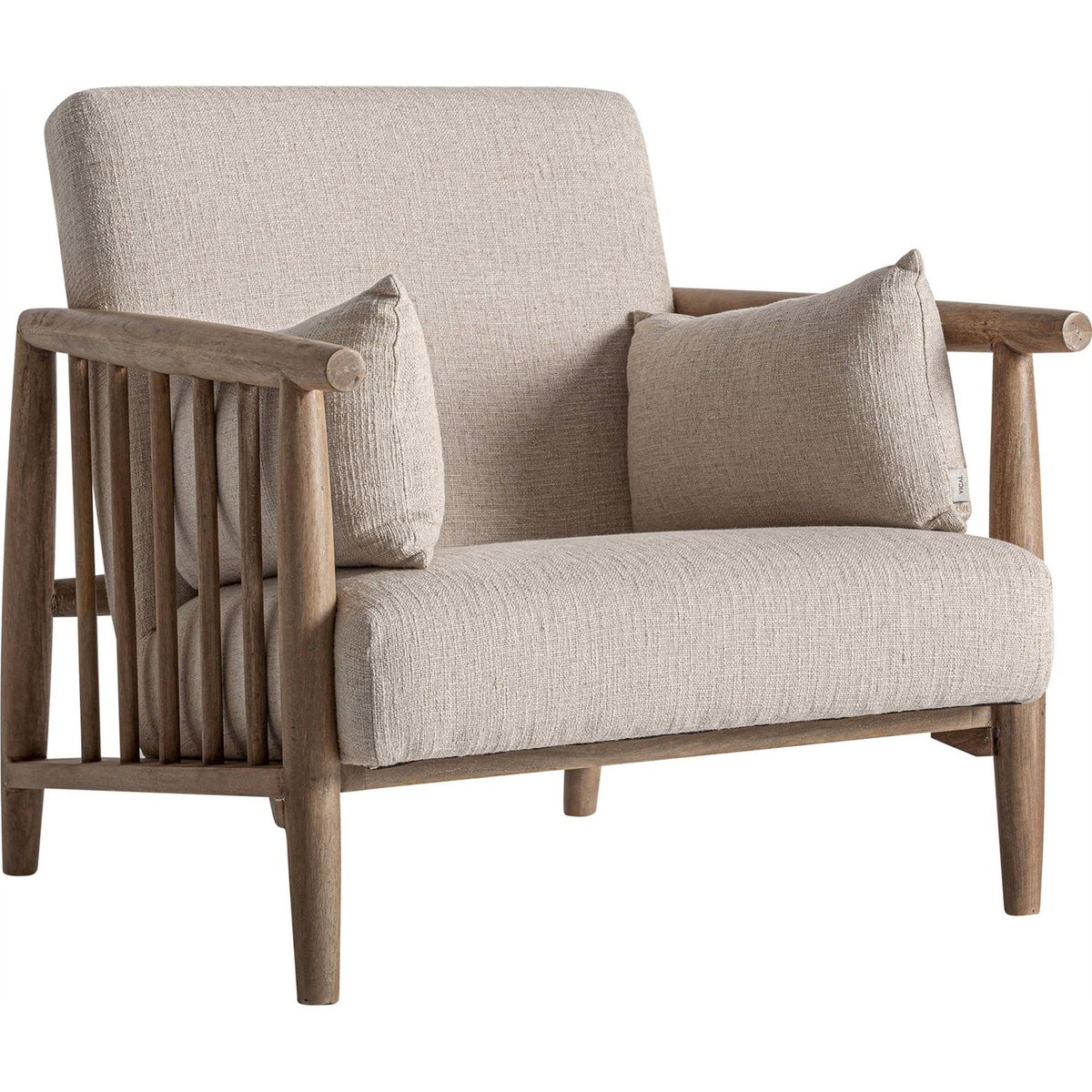Fauteuil en bouleau, Finition artisanale marron bois naturel chaleureux, RECOLLECTION