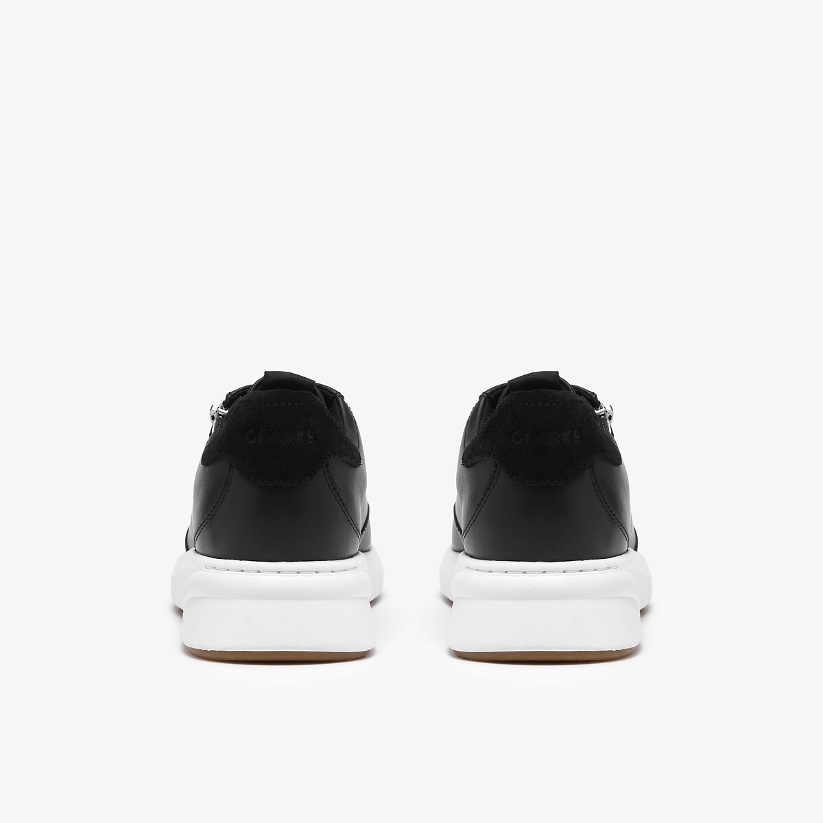 Scarpe da ginnastica in pelle con cerniera, CODE R RUN nero , CLARKS