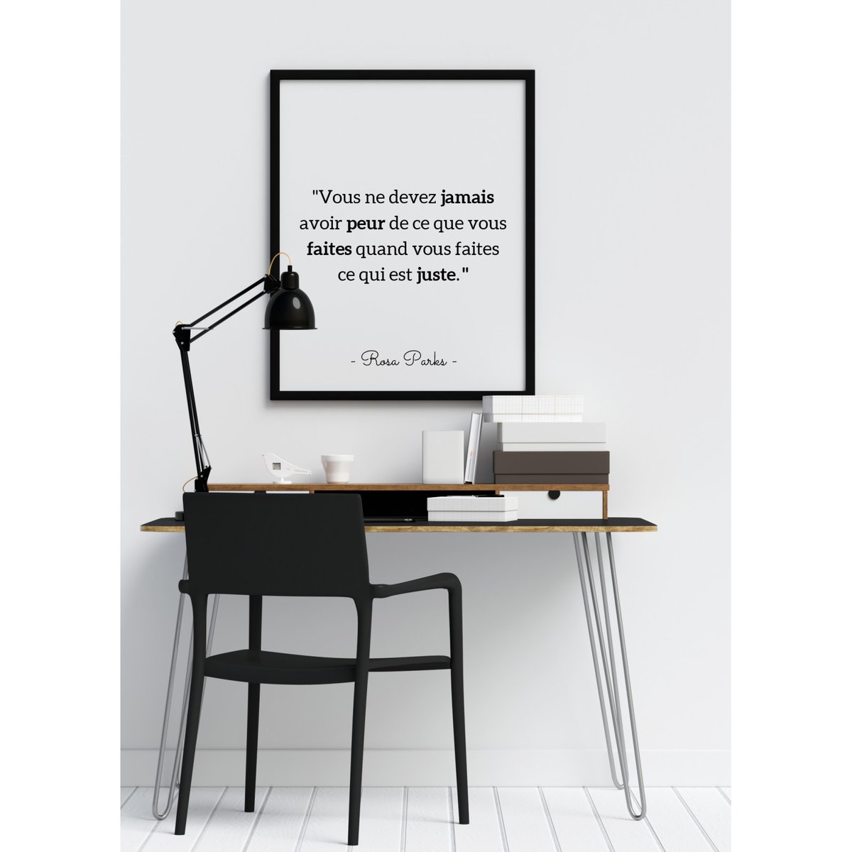 Affiche Rosa Parks ' Vous ne devez jamais...' blanc, L'AFFICHERIE