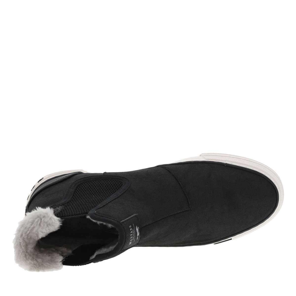 Boots talon plat noir, MUSTANG
