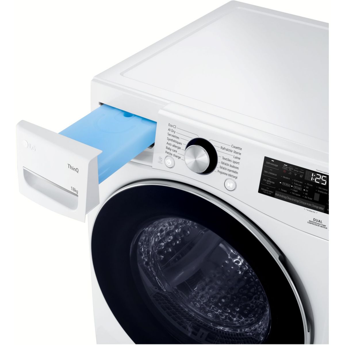 Sèche linge pompe à chaleur RH8P12WH couleur unique, LG