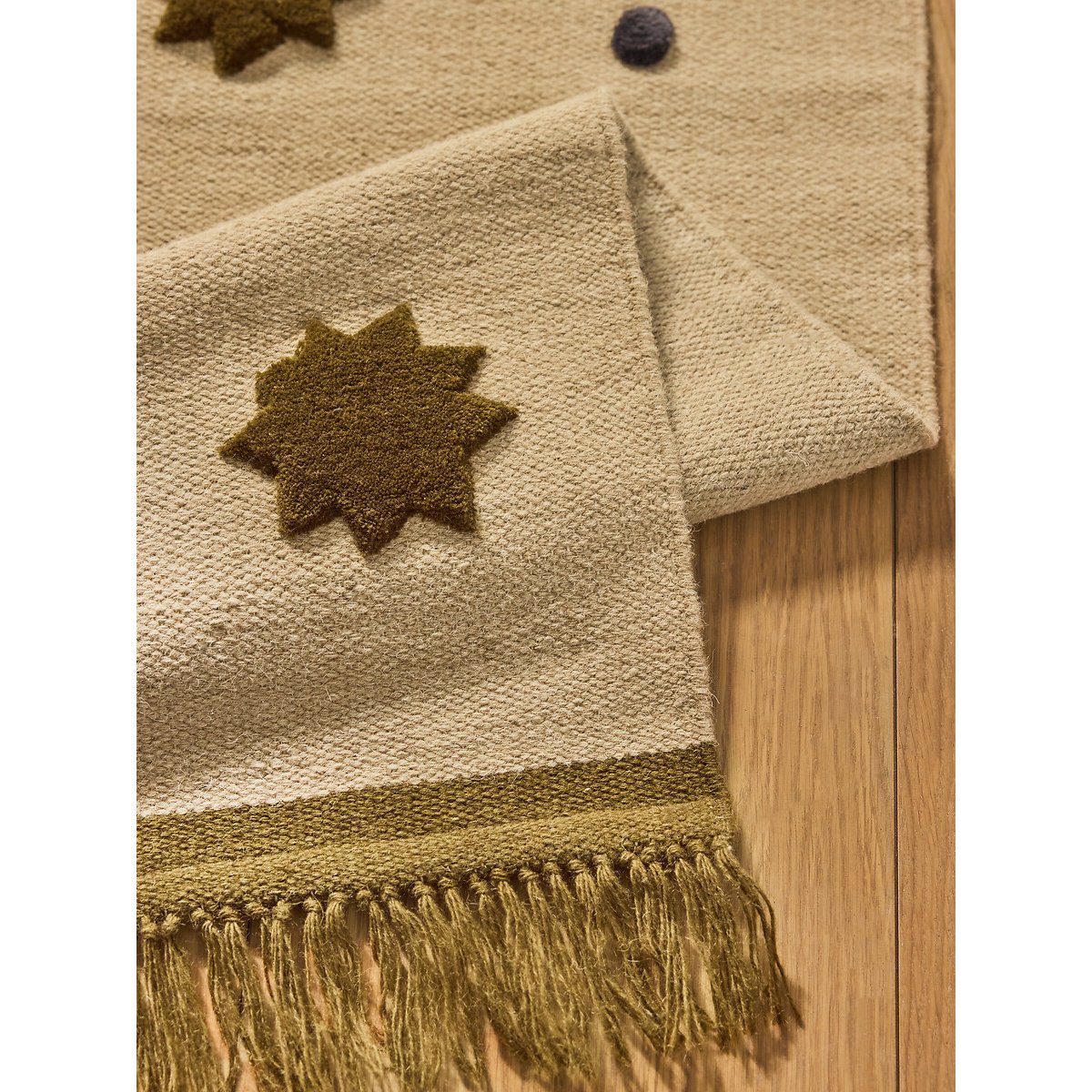 MADE.COM Bel Kosmic Handwoven Wool Rug natural/gold-coloured, MADE
