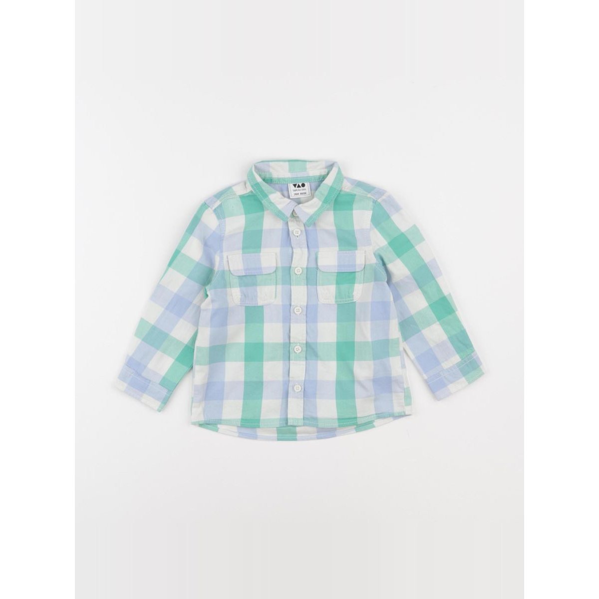 Chemise - Bon état blanc, bleu, vert, TAPE A L'OEIL