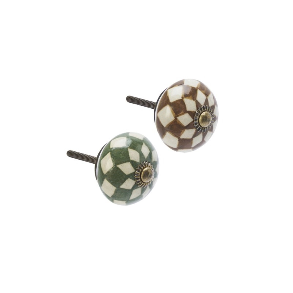 Bouton de meuble peint céramique  set de 2 multicolore, MADAM STOLTZ