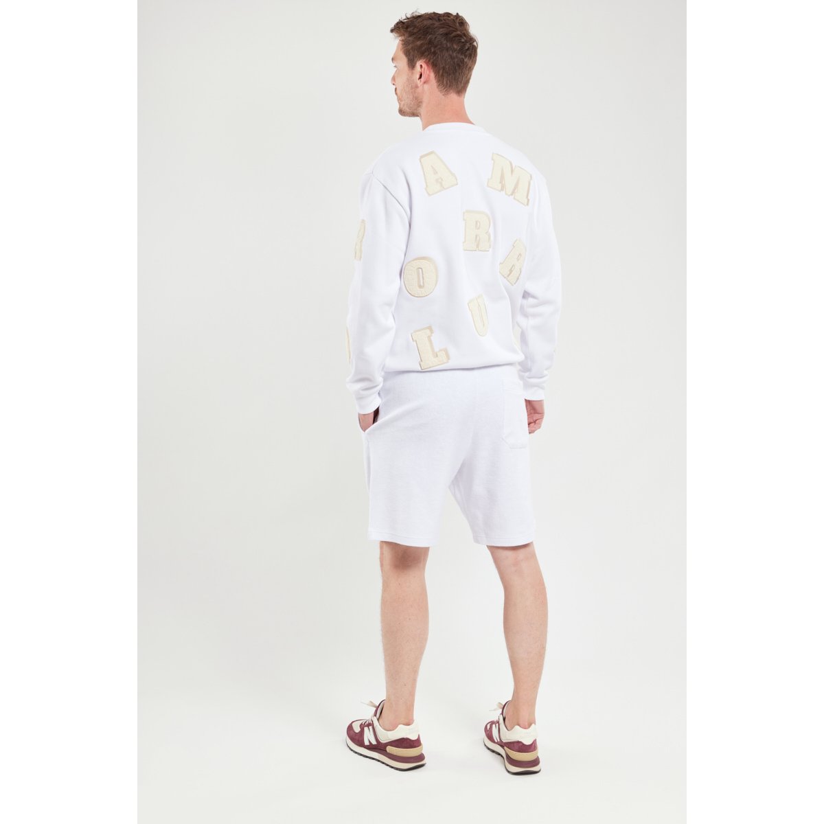 Short taille élastiquée en coton milk, ARMOR-LUX