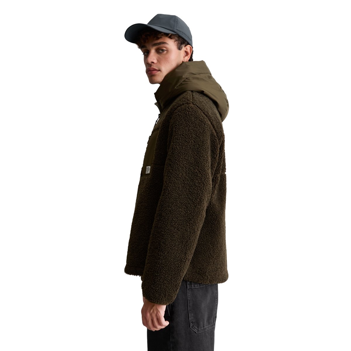 Veste en peluche au style décontracté avec doublure en polaire marron, MARC O’POLO DENIM