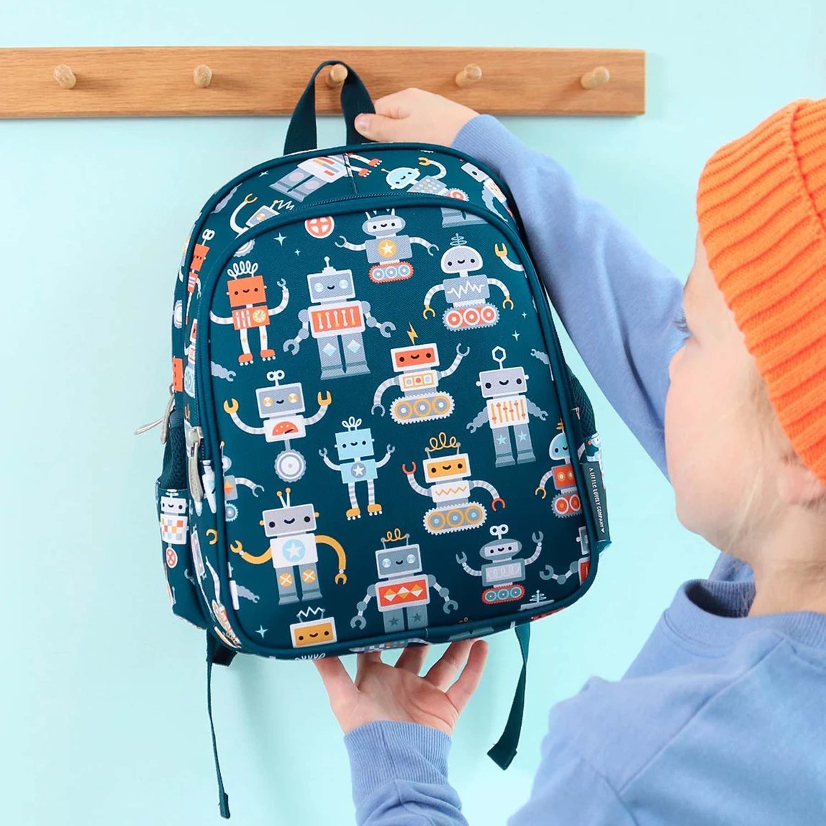 Cartable sac à dos enfant isotherme pour école maternelle et primaire bleu, A LITTLE LOVELY COMPANY