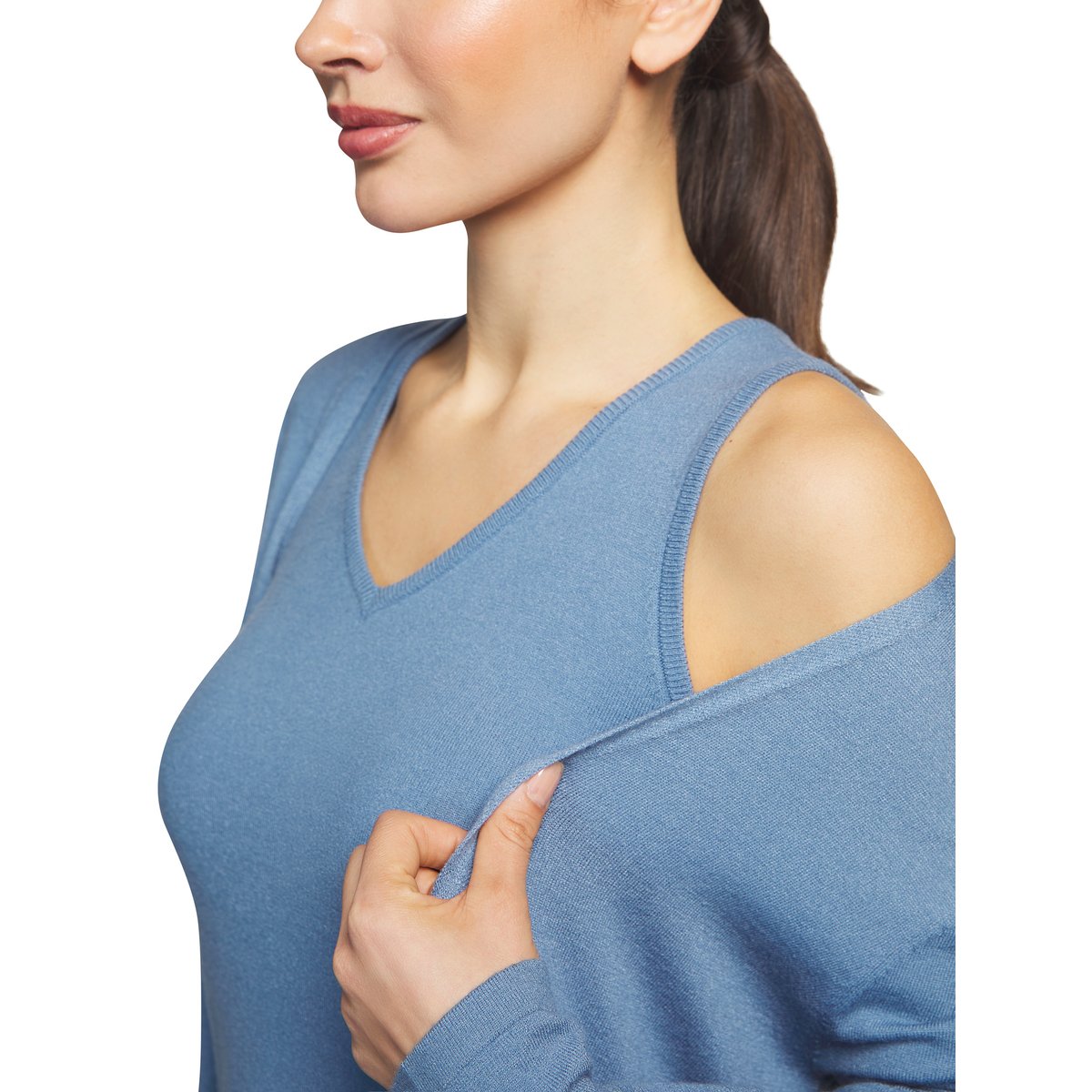Tenue 3 pièces détente et intérieur pyjama pantalon top veste Tricot bleu, SELMARK