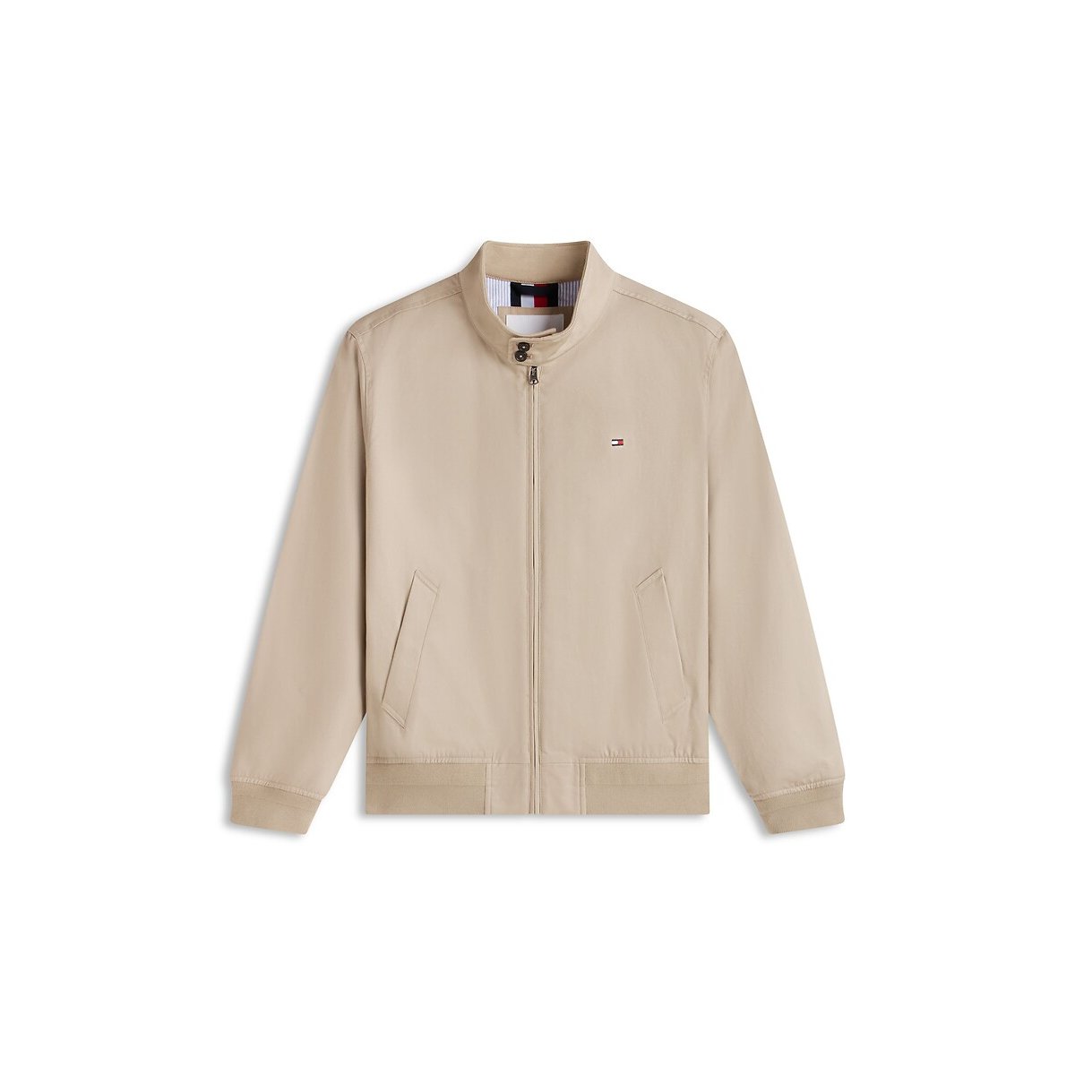 Blusão curto, gola subida, meia-estação bege, TOMMY HILFIGER