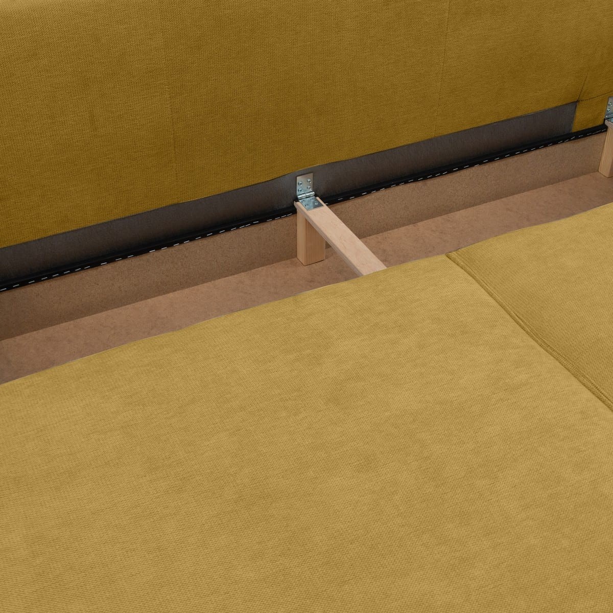 Canapé convertible 3 places en tissu chenille - HARPER bronze, HOMIFAB