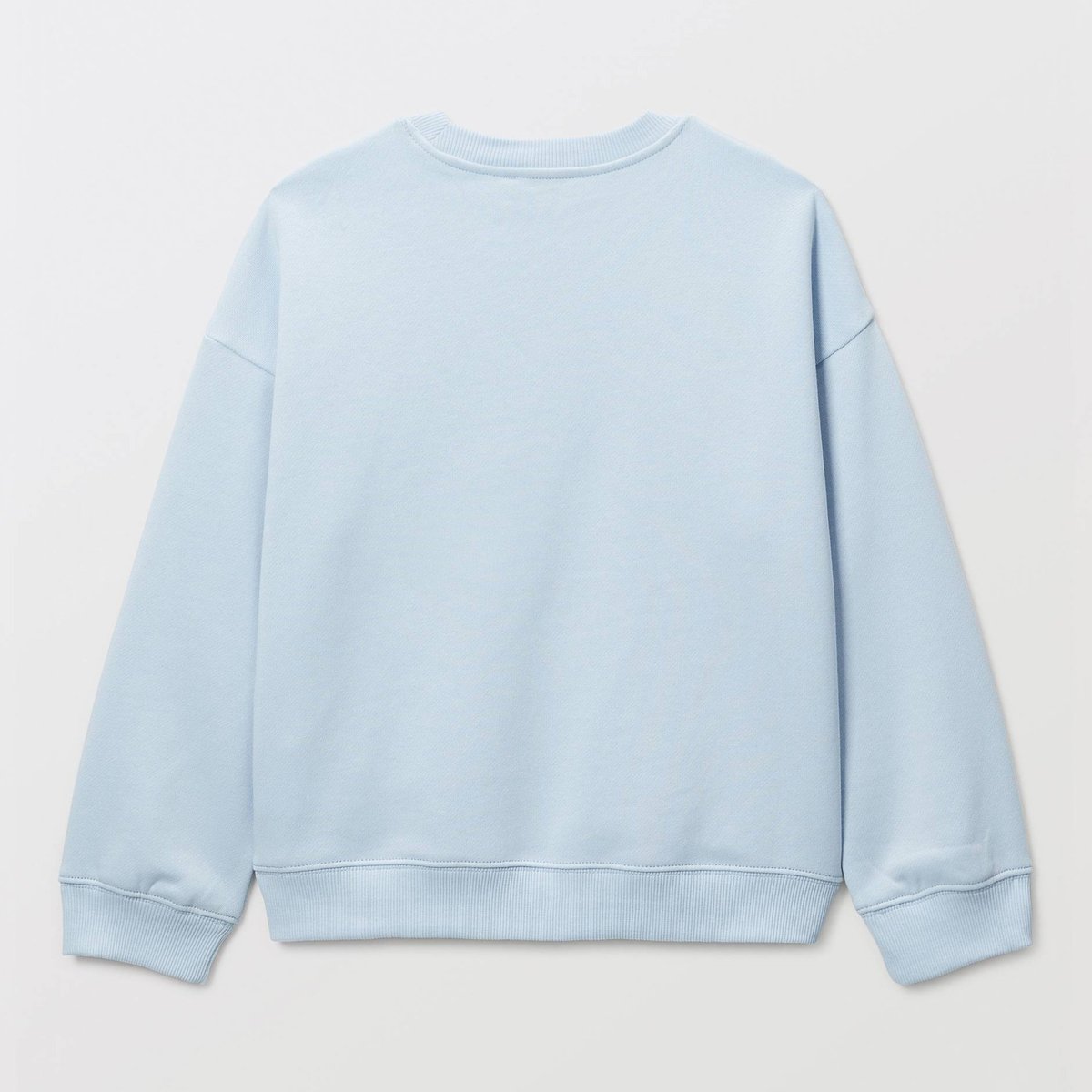 Sweat col rond à inscription en coton BIO GOTS nuage, MONOPRIX