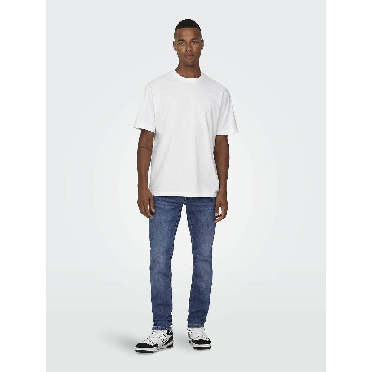 Rechte jeans Weft middelblauw , ONLY & SONS