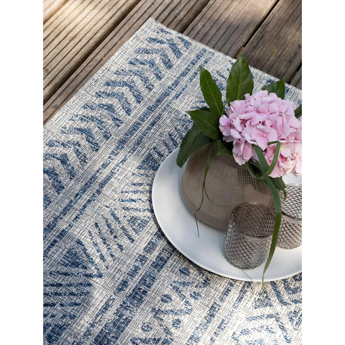Tapis d'extérieur & intérieur CLEO bleu, BENUTA