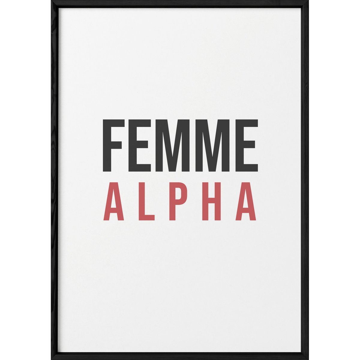 Affiche Femme Alpha blanc, L'AFFICHERIE