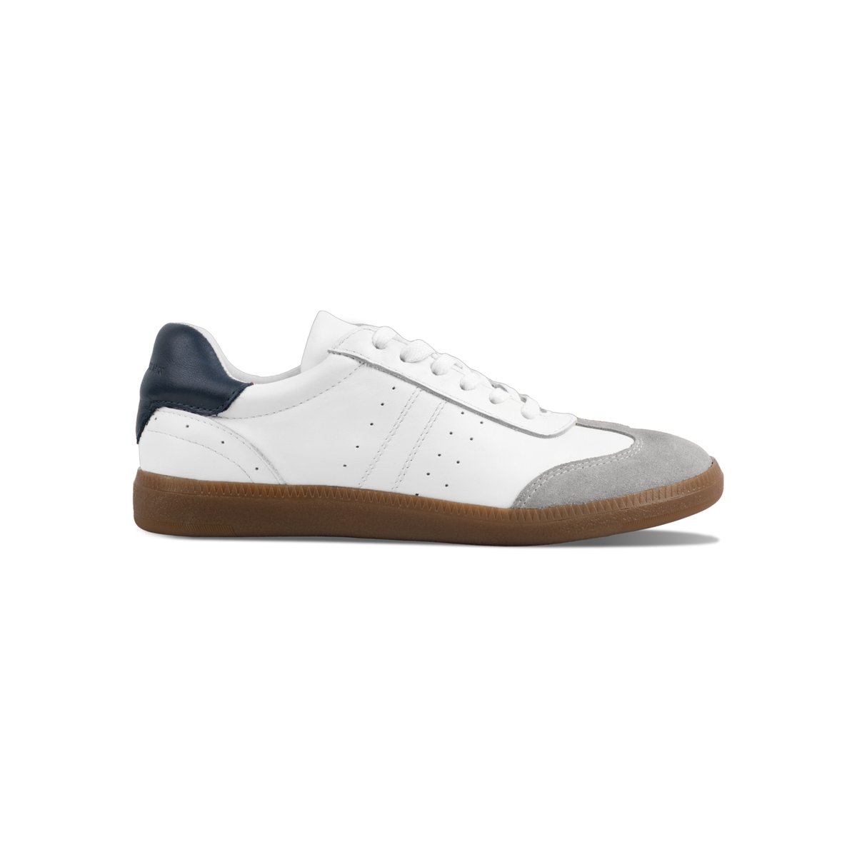 Tennis lacet Alba cuir blanc/gris, JULES & JENN