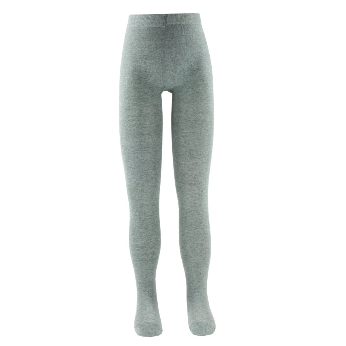 Collant en coton uni gris, KINDY