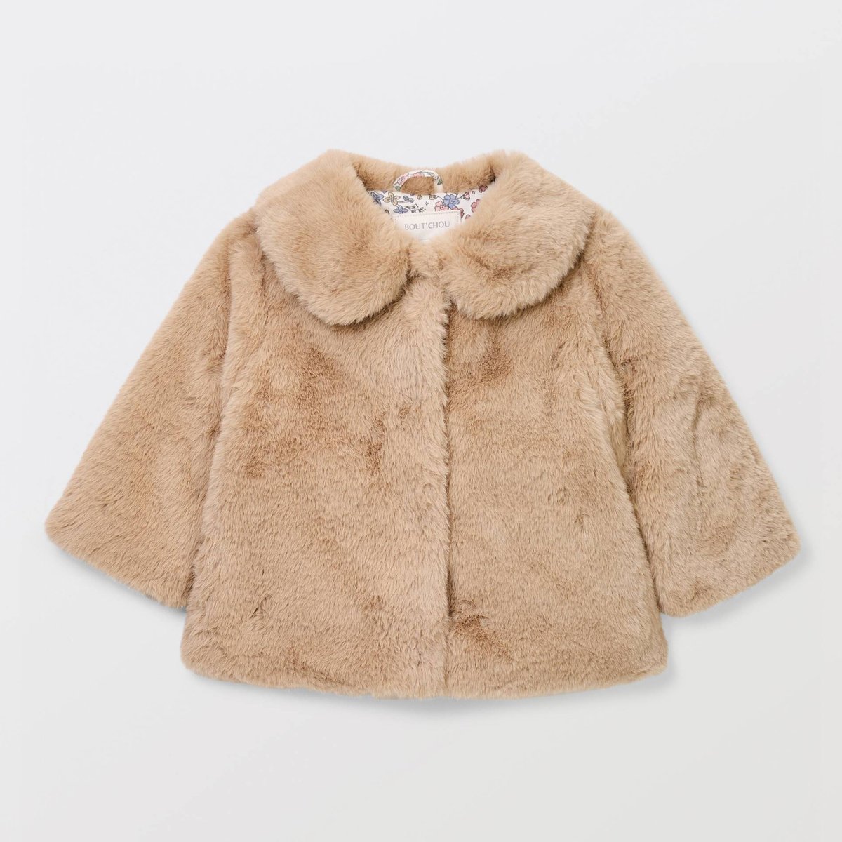 Veste en imitation fourrure cappuccino, BOUT'CHOU