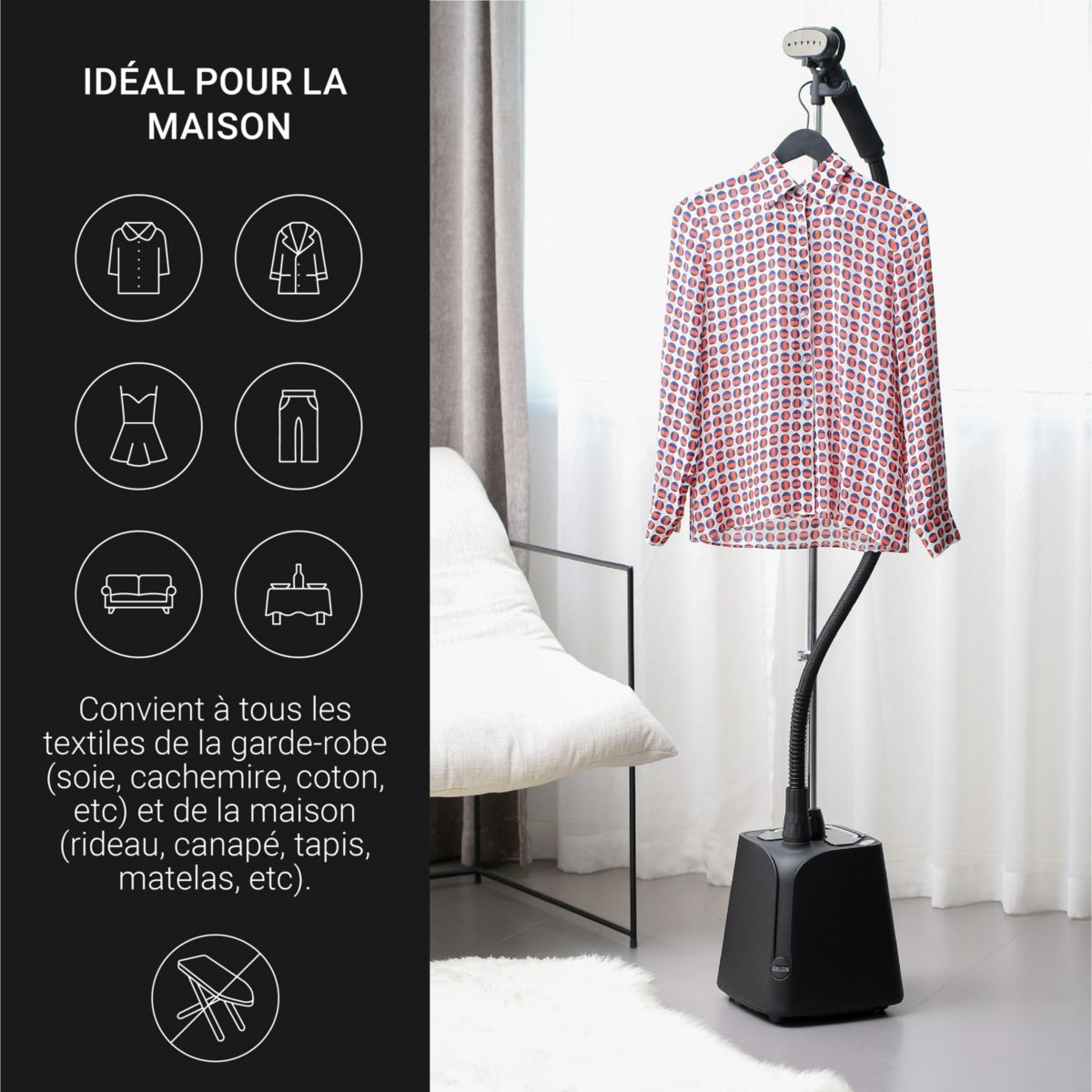 Défroisseur vapeur TH40B Thomas couleur unique, STEAMONE