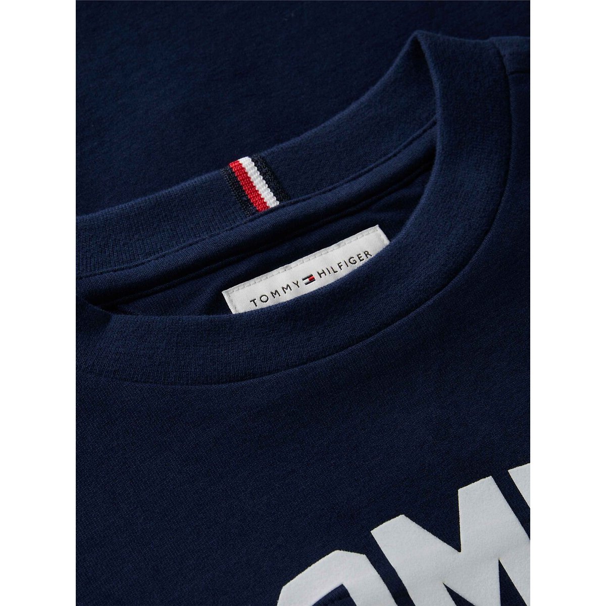 T-shirt manches longues, col rond bleu marine, TOMMY HILFIGER