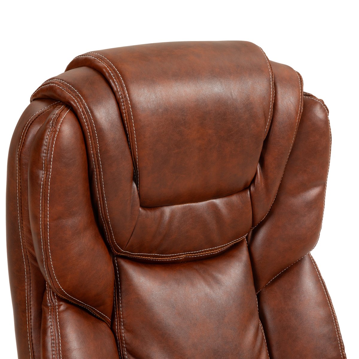 Chaise de bureau Revêtement synthétique marron, HOMCOM