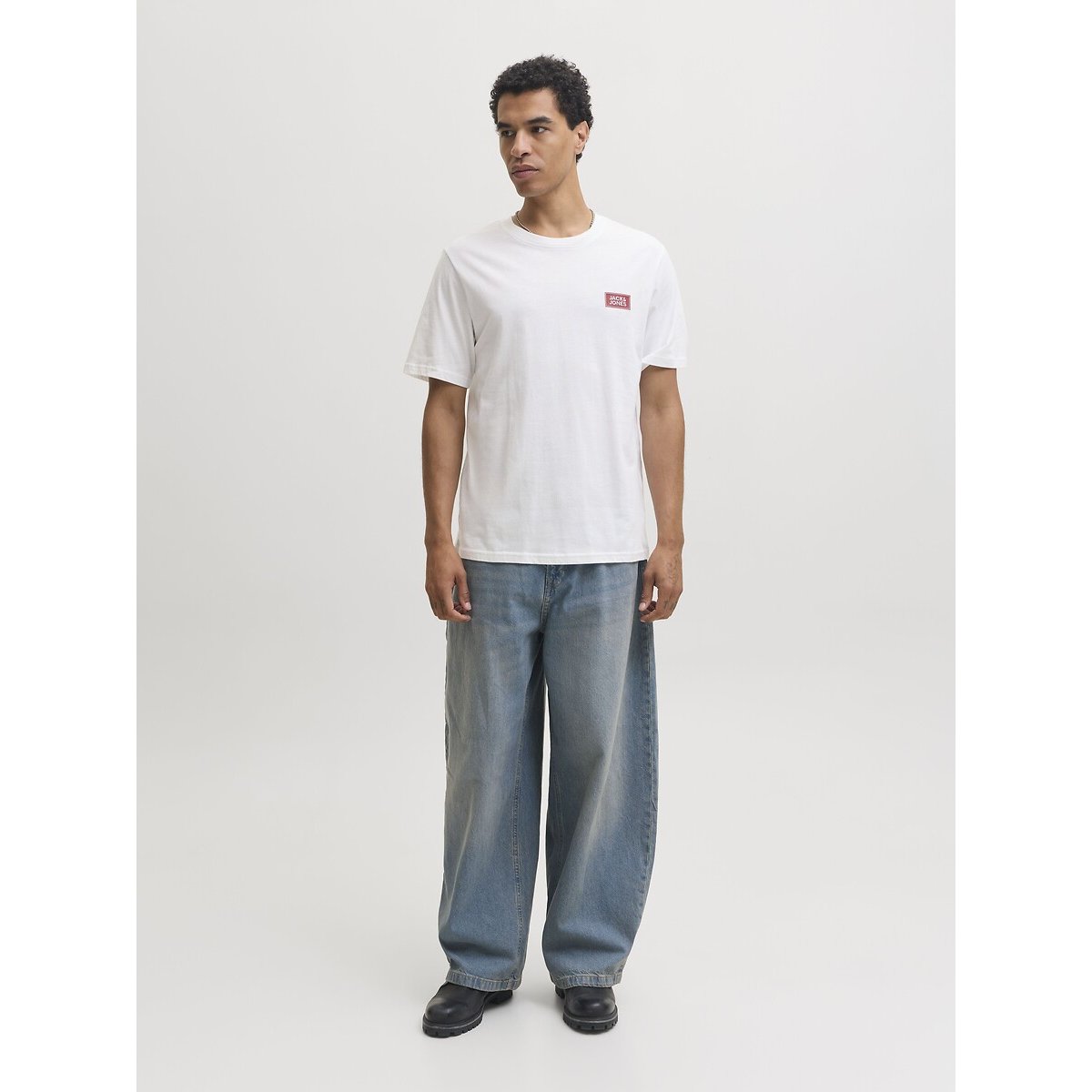 T-Shirt Rush, mit Rundhalsausschnitt weiss, JACK & JONES