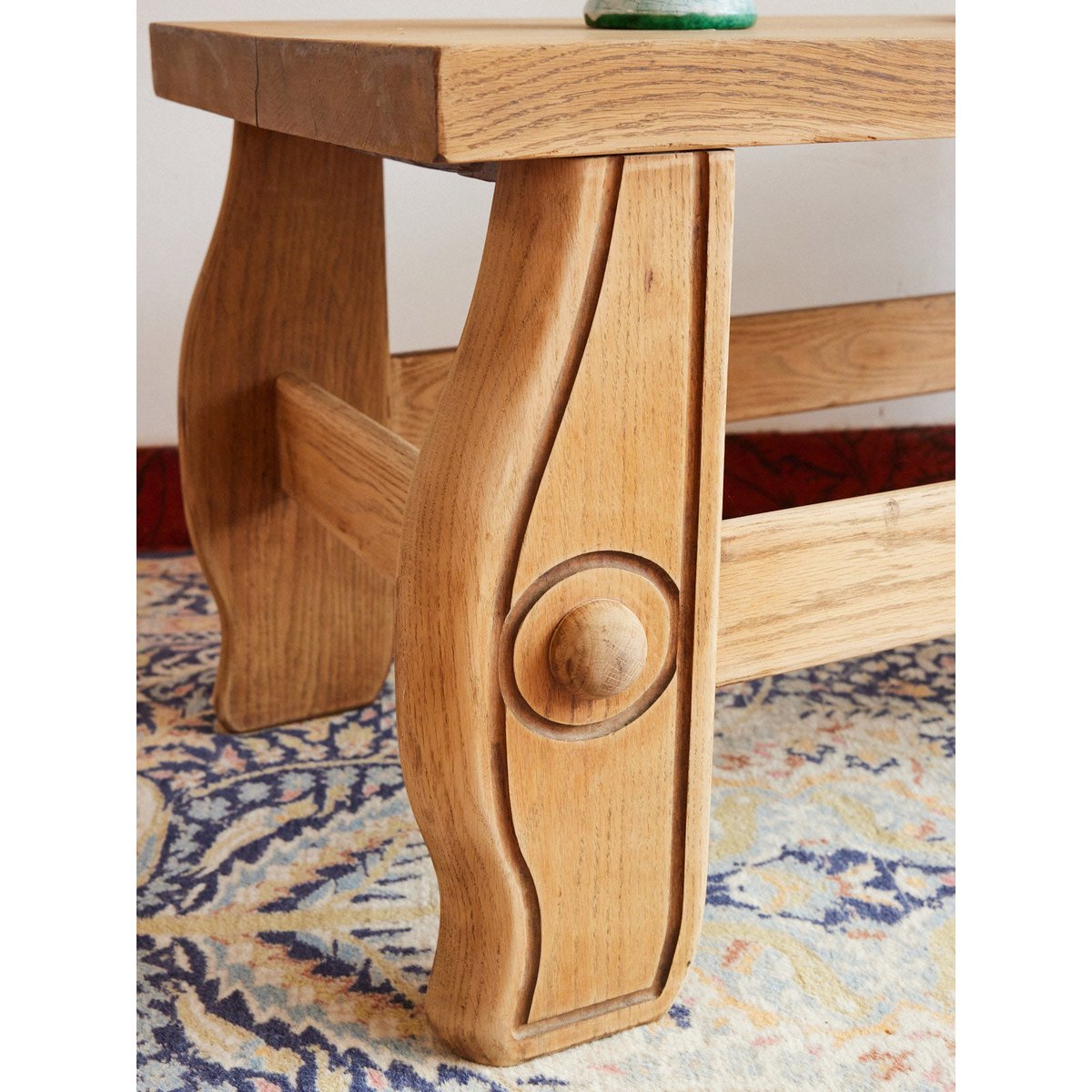 Table basse en bois massif Léonie N°1596 - Bon état bois clair, DEBONGOUT