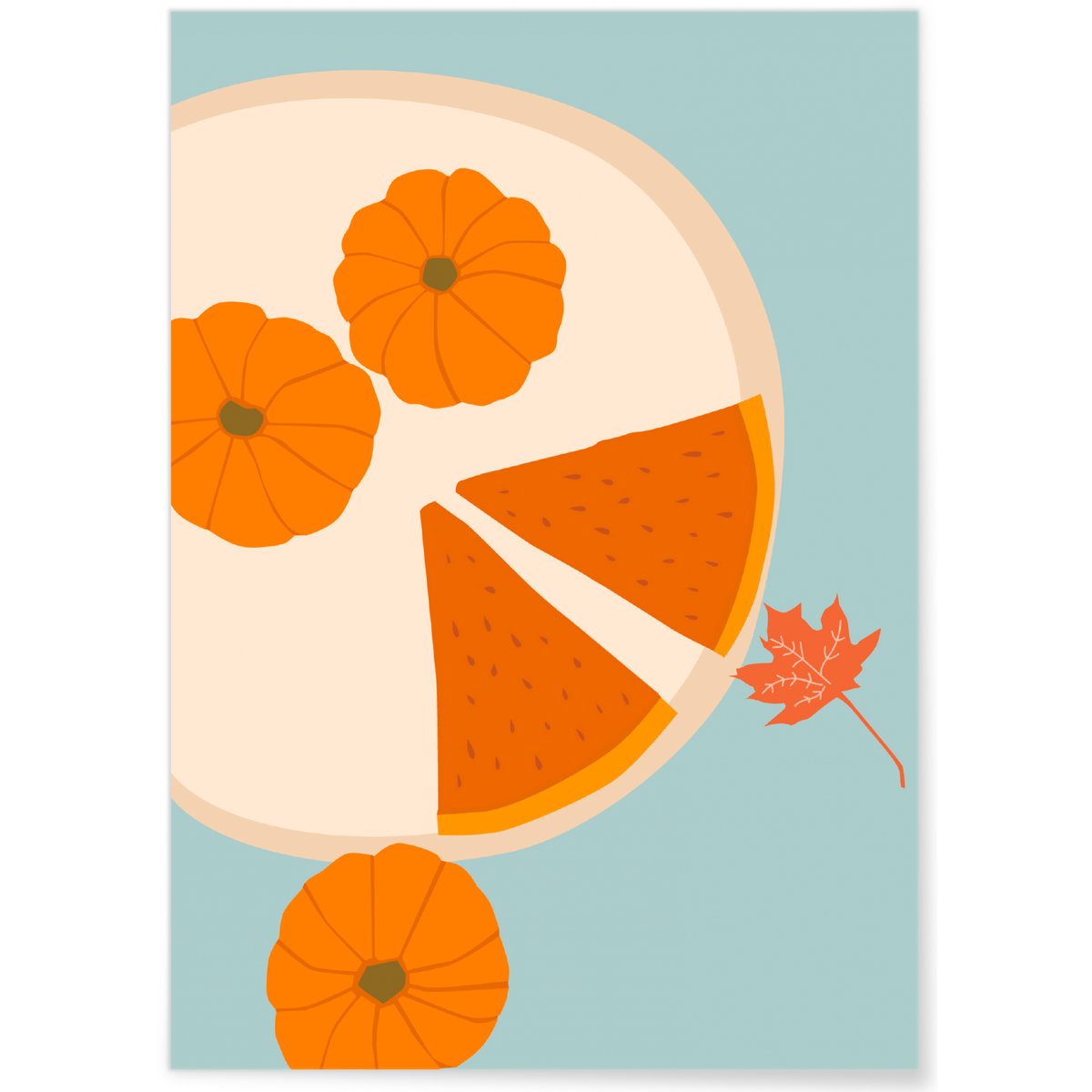 Affiche Abstract Autumn 5 blanc, L'AFFICHERIE
