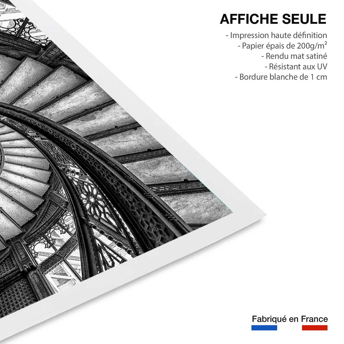 Affiche circular staircase affiche seule, HEXOA