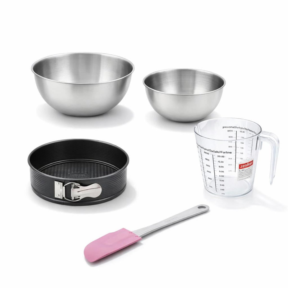 Set de 5 ustensiles de pâtisserie moule à manqué bol spatule noir, ZENKER