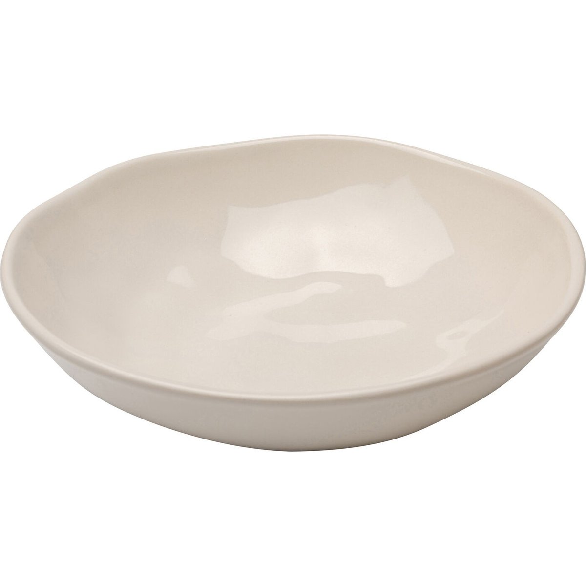 Lot de 6 assiettes creuses en faïence, ORGANIC crème, KARE DESIGN