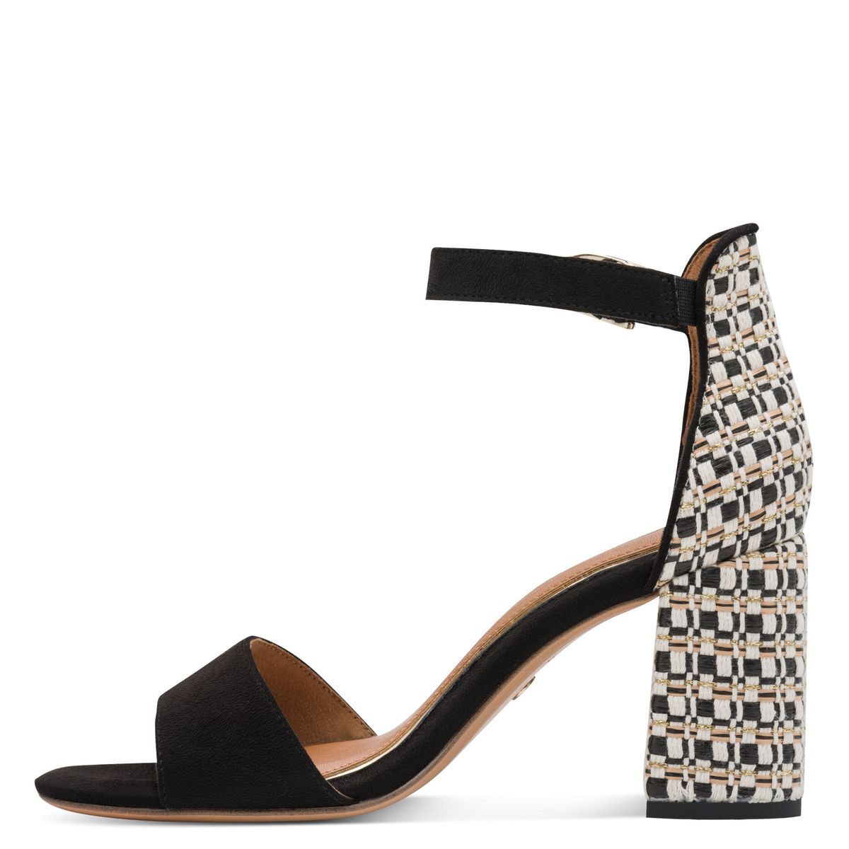 Sandale à talon en boucle noir, TAMARIS