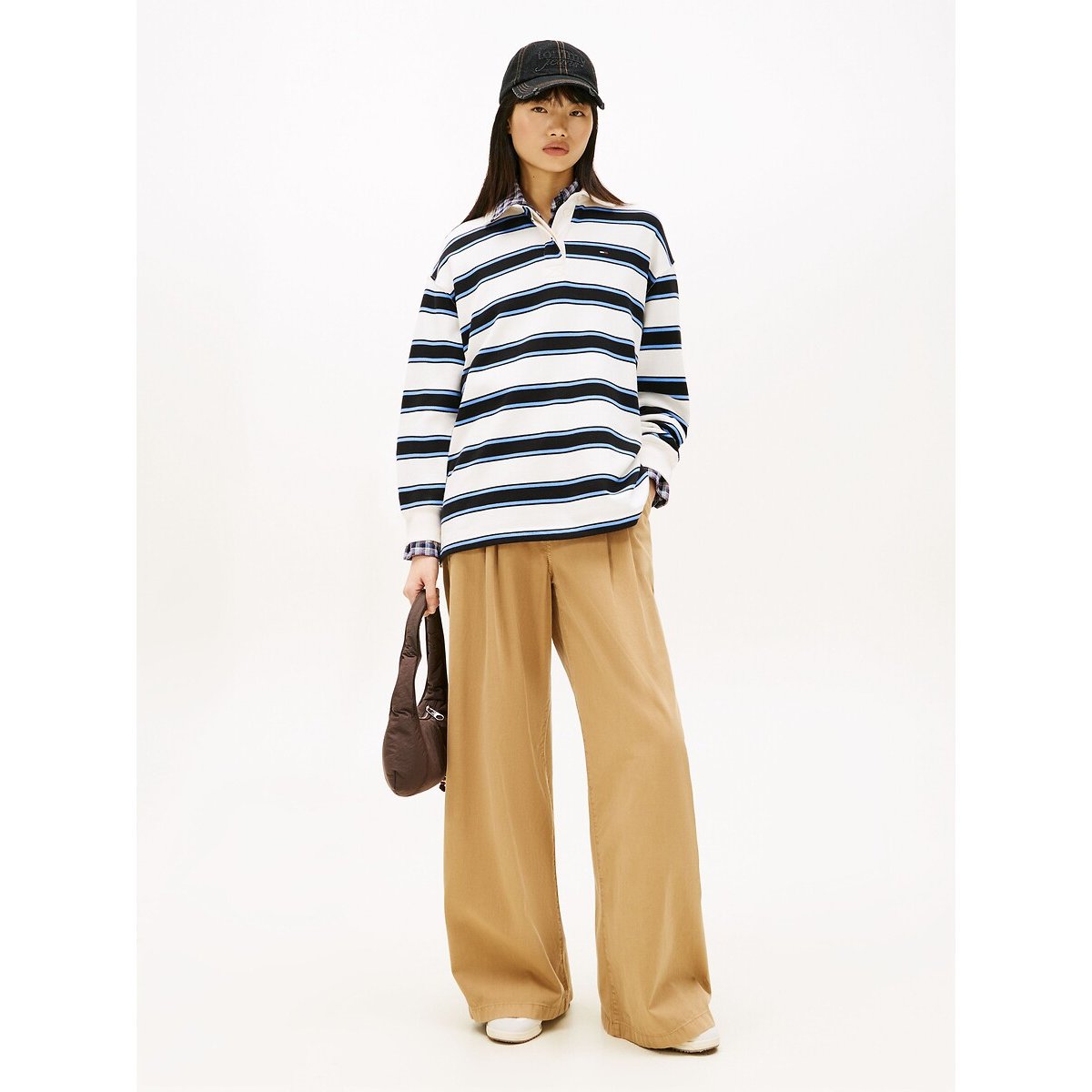 Calças chino, perneiras largas camel, TOMMY JEANS