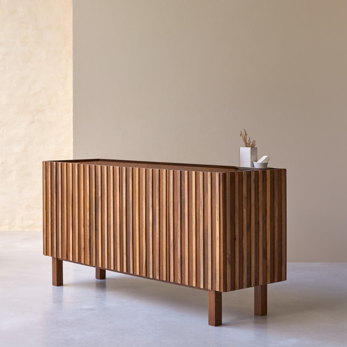 Meuble Salle De Bain en Manguier massif, MILO marron foncé, TIKAMOON