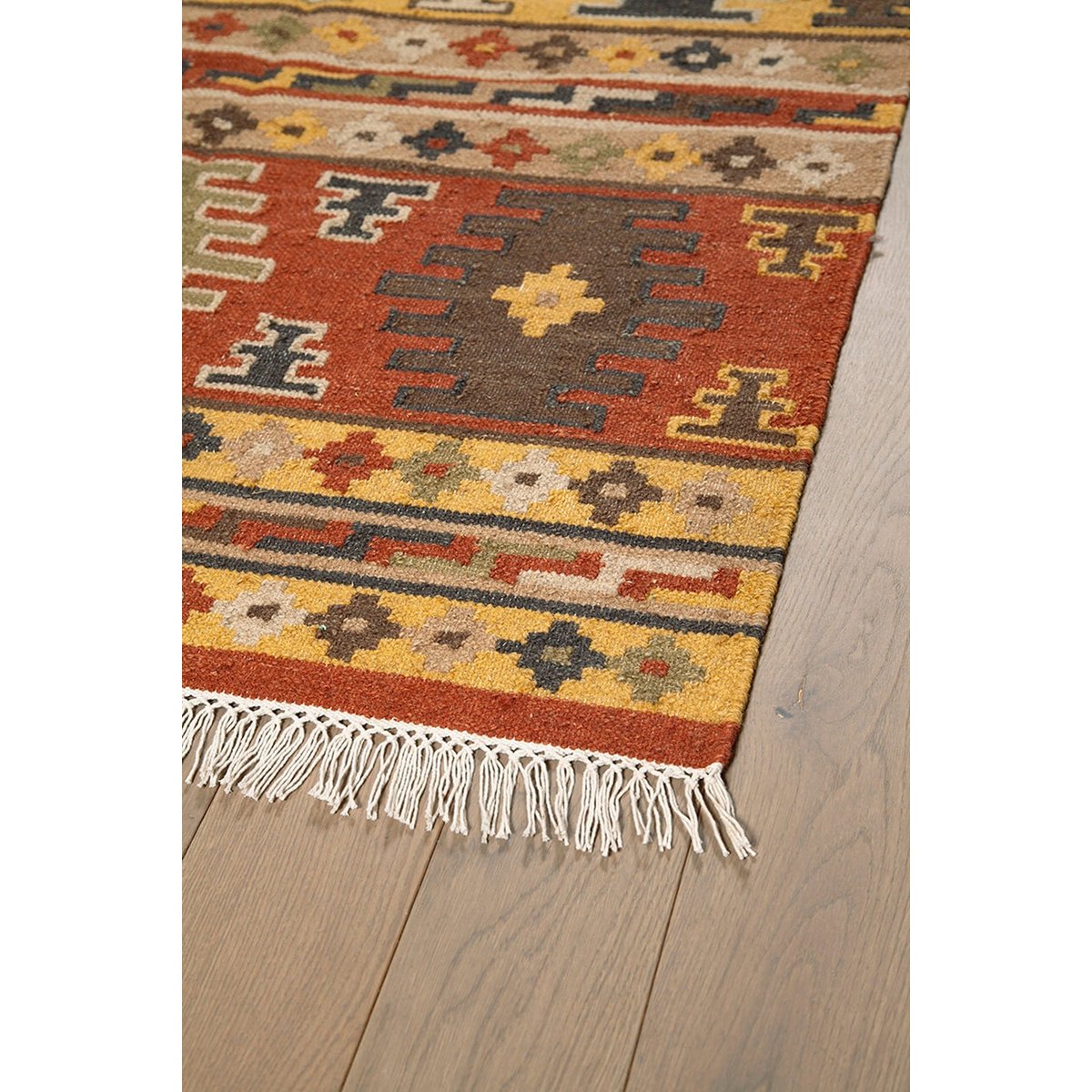 Tapis kilim orient tissé main en laine LAZO multicolore, NOVATREND