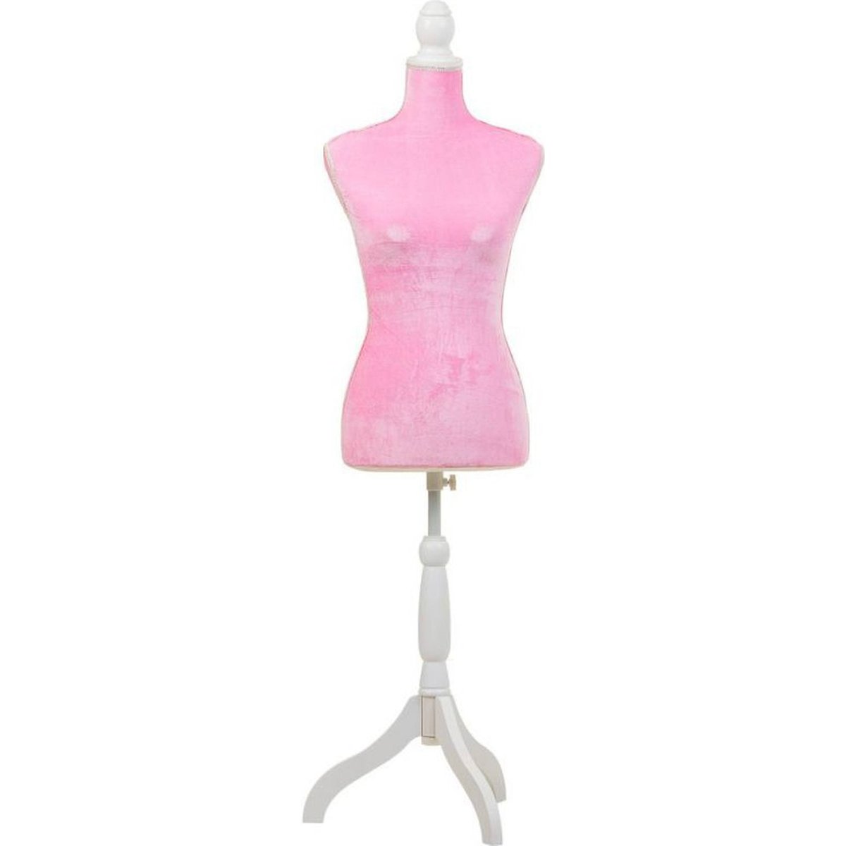 Mannequin de couture en bois et velours rose velours pastel, RECOLLECTION
